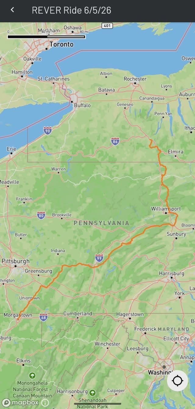 June 5th Ride Map — 